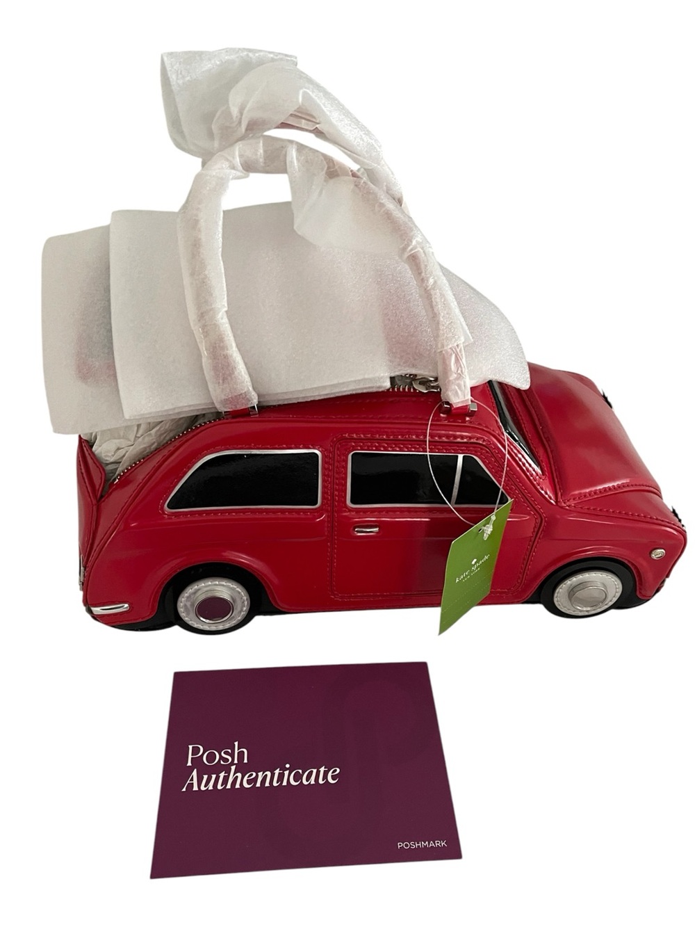 KATE SPADE ROSE COLORED GLASSES RED CAR BAG